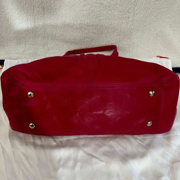 Coach Limited Edition Garnet Pleated Leather Satchel in Red - Picture 2 of 3